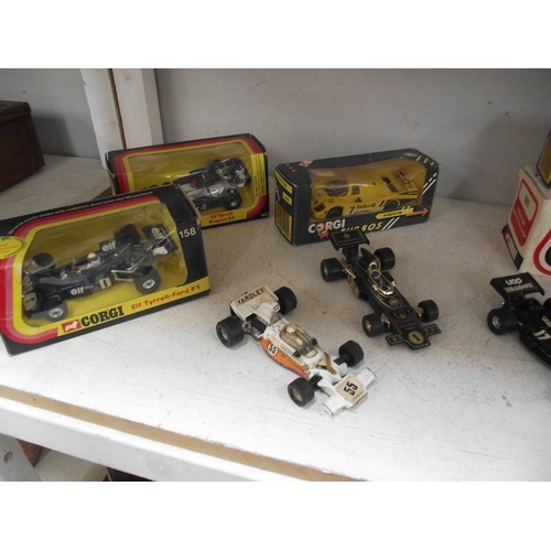 403 - A collection of Corgi Formula 1 racing cars, boxed and unboxed, 1970's onwards