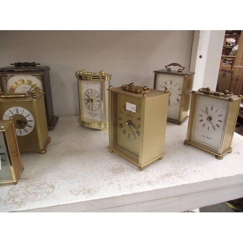 412 - A selection of modern quartz carriage clocks