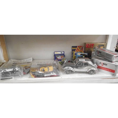 413 - A quantity of misc. boxed diecast including Corgi, Dinky, Solido etc.