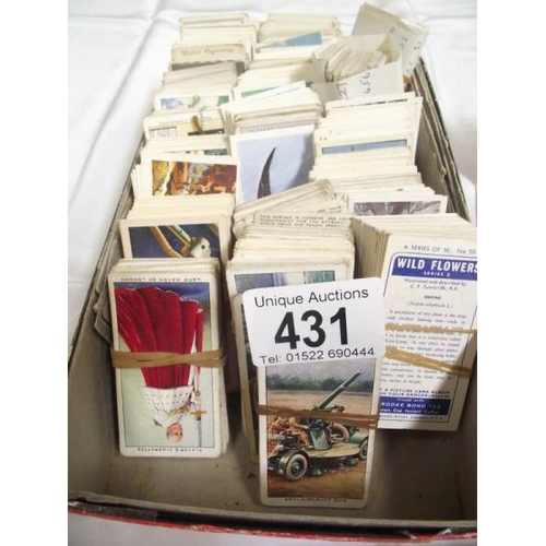 431 - A quantity of cigarette and tea cards