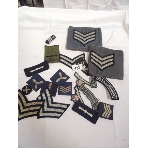 433 - A quantity of RAF badges