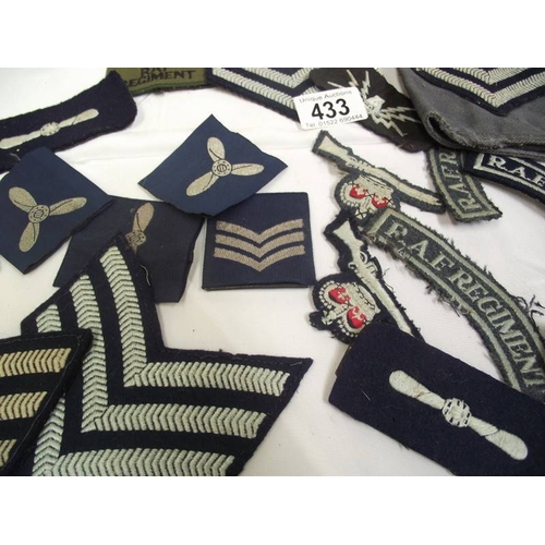 433 - A quantity of RAF badges