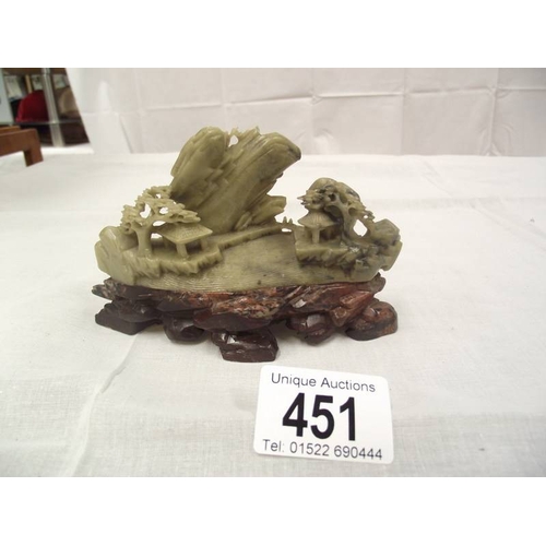 451 - A Chinese soapstone carving