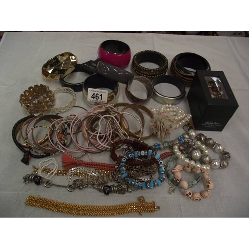 461 - A quantity of bracelets and bangles