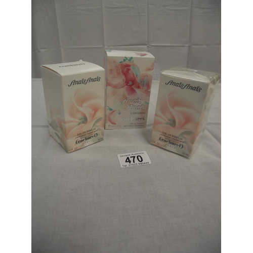 470 - Anais Anais 50ml Eau de Toilette and 2 30ml Eau De Parfum (1 still sealed) - all full bottles