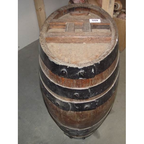 480 - A vintage oval ships barrel