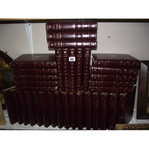 492 - A collection of Encyclopedia Britannica missing vols 1,18