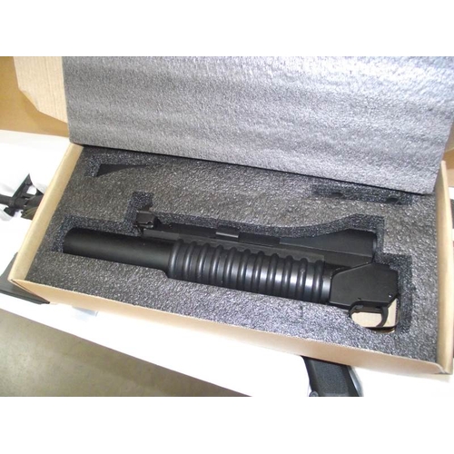 502 - A boxed Airsoft Vietnam M15A1 rifle and a boxed BIM302 3 in 1 Long