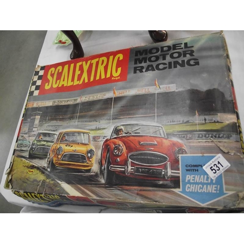 531 - A Triang Scalextric set 65 model racing set with Austin Healey and Mercedes.