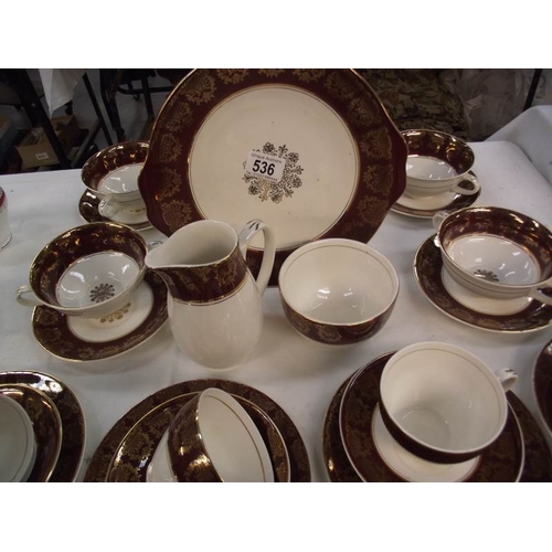 536 - A Midwinter and a Salisbury pattern tea set.