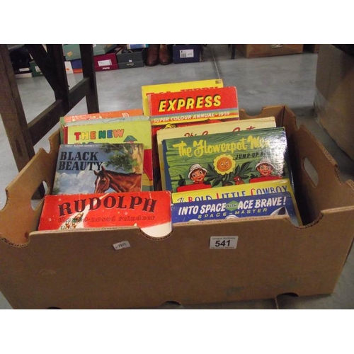 541 - A quantity of 1960/70's children's pop up books and other children's books.