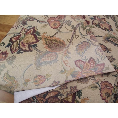 563 - 3 pairs of curtains, 2 pairs being 138cm drop x 130cm width, one curtain has fading to part of it, l... 