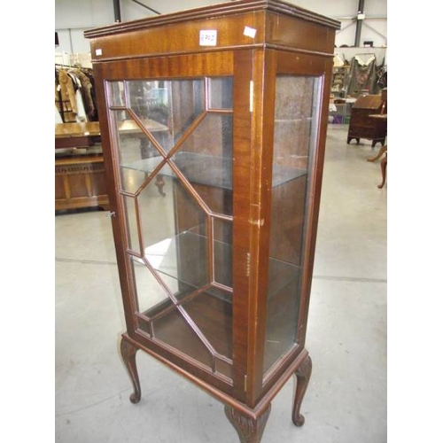 620D - An Edwardian mahogany astragal glazed single door display cabinet.