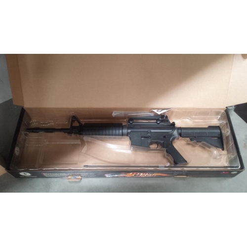 486 - A boxed Airsoft GR16 Carbine Plastic Gun with Pneumatic Blow Back System. Please note that this is m... 