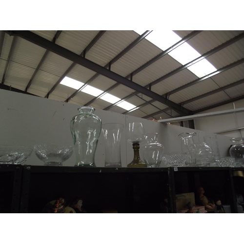 315 - A quantity of large glass vases etc.