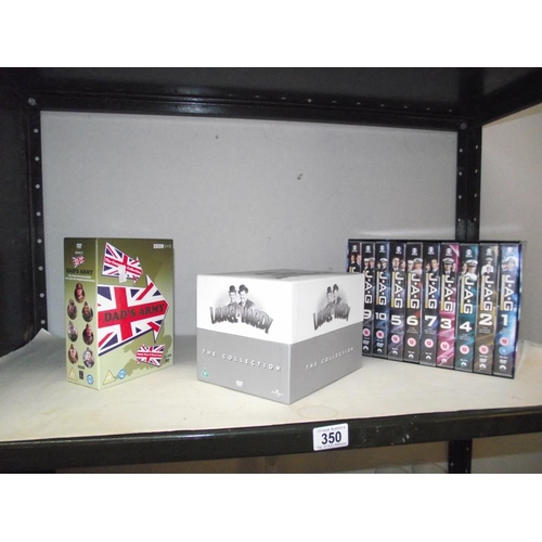 350 - Laurel and Hardy, Dad's Army and J.A.G. dvd box sets