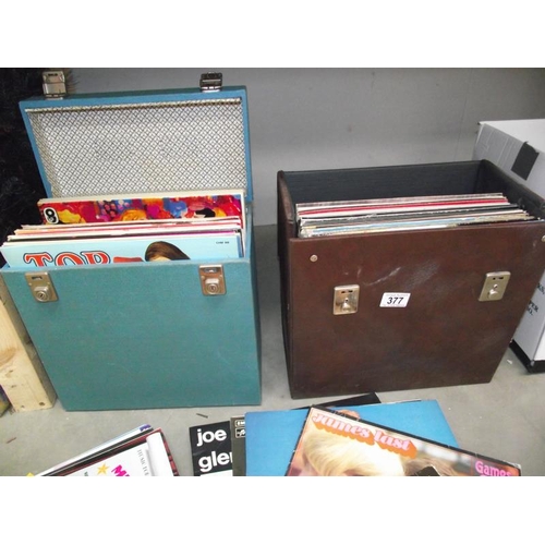 377 - 2 boxes of LP records