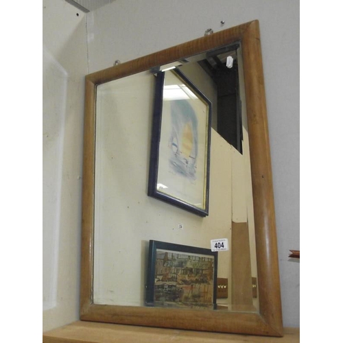 404 - A pine framed bevel edge mirror