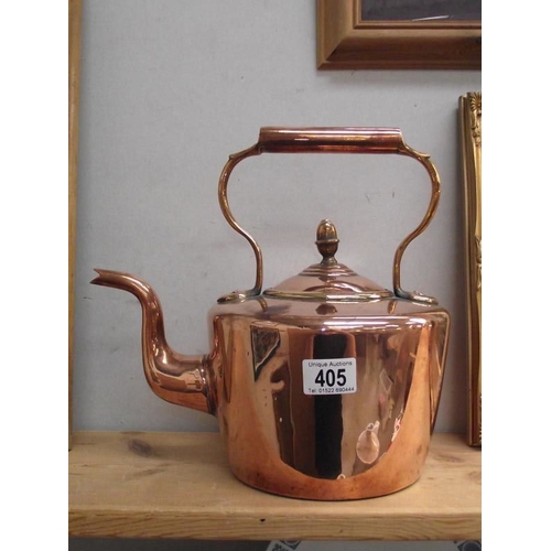 405 - An early 20th century copper kettle