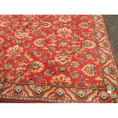 62 - A good old carpet in good condition but needs cleaning, 275 x 265 cm.