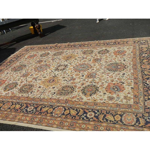 63 - A good old carpet in good condition but needs cleaning.  12' x 9'