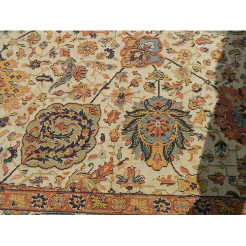 63 - A good old carpet in good condition but needs cleaning.  12' x 9'