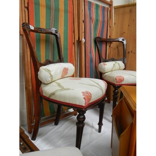 151 - A pair of Edwardian bedroom chairs.