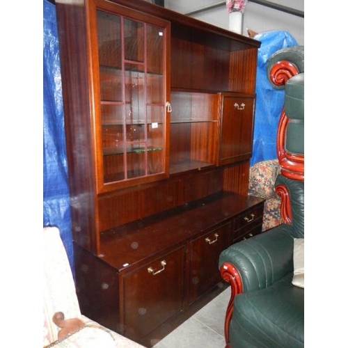 243 - A large mahogany sideboard.