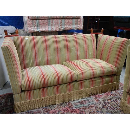 285 - A good French 3 seater knoll end sofa.