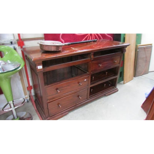 293 - A mahogany chest a/f, missing drawers just drawer fronts present.