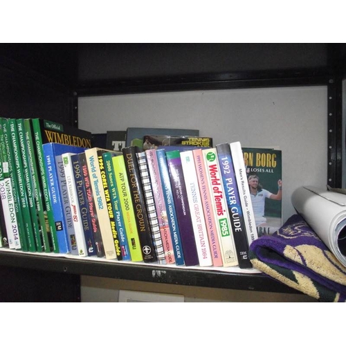 451 - A good collection of Wimbledon related memorabilia, books, ephemera, etc., 4 shelves.