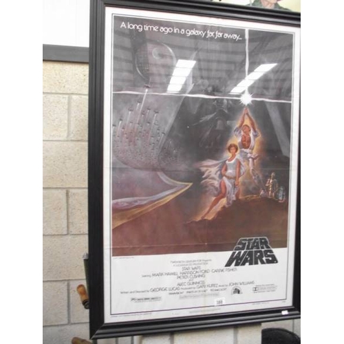 388 - An original Star Wars 1977 film quad poster, one sheet style A.