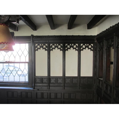 1499 - Approximately 14 metres of original oak panelling from a cottage a local Lincolnshire village