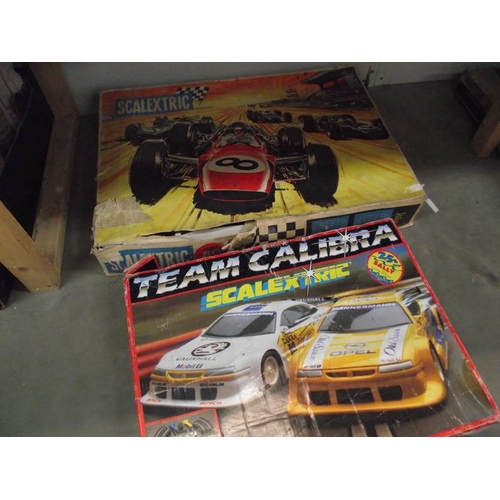 407 - Scalextric Grand Prix 80 racing set, Scalextric team Calibra racing set, Scalextric YS500 You Steer ... 