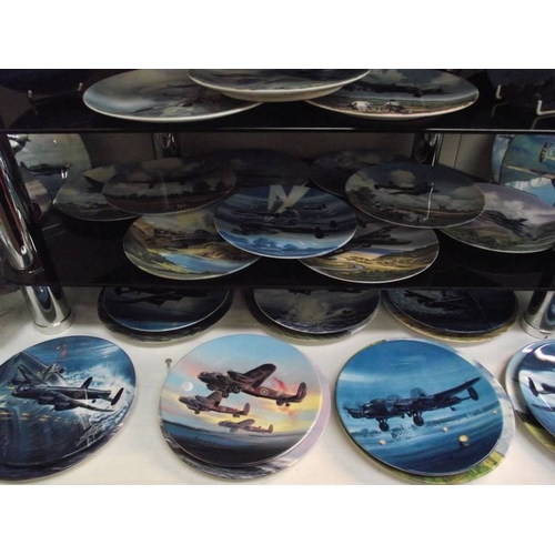 442 - Approx. 56 collectors plates featuring aircarft by Coalport, Royal Worcetser, Wedgwood, Royal Doulto... 