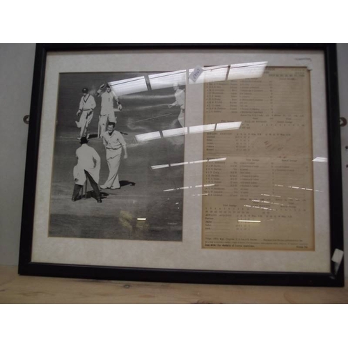 451 - Framed and glazed photo of England tour of West indies 1990 signed by some members, framed and glaze... 