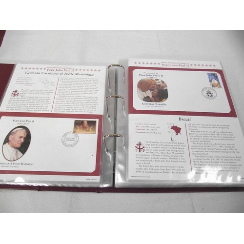 527 - An album of Pope John Paul II first day covers.