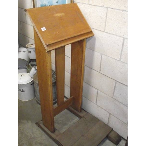 393 - An oak church lectern.