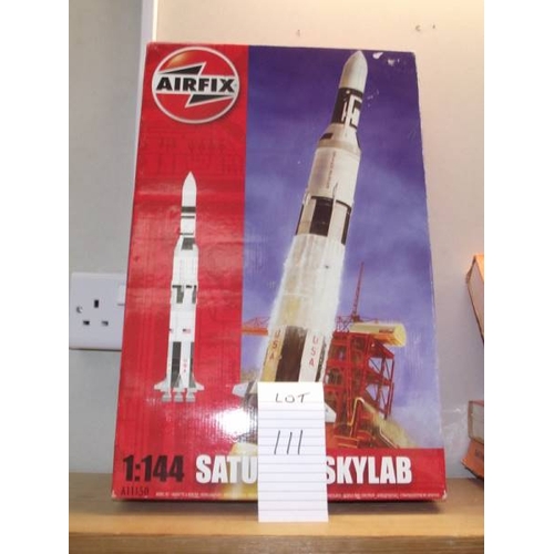 111 - An airfix A11150 Saturn V Skylab. 1:144 scale model kit, unopened.