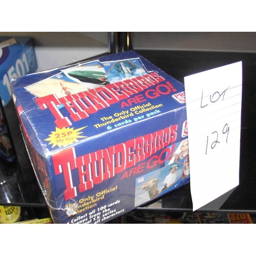 129 - A sealed box of pro-set Thunderbirds official collection collectors cards, 66 packs