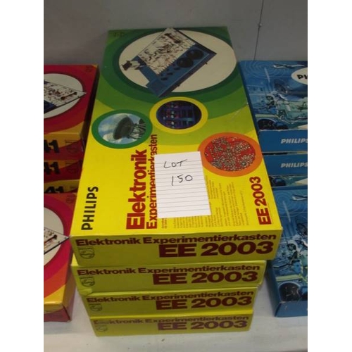 150 - 4 German Philips electronic kits EE2003, some components may be missing, being sold as seen. Collect... 