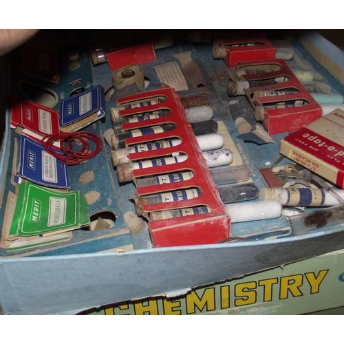 178 - 6 Merit chemistry sets, some components may be missing, being sold as seen. Collect only