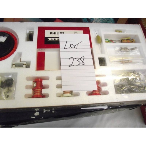 238 - 3 Philips electronic engineer kits, EE1004 x 2, EE1005, all sealed inside, being sold as seen, colle... 