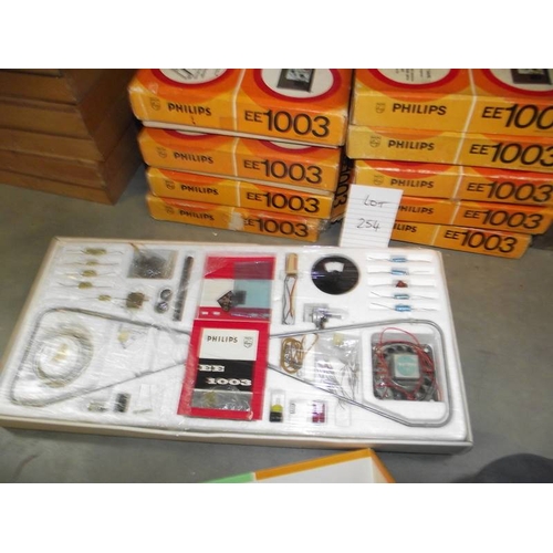 254 - 10 Philips EE 1003 electronic engineer sets, some components may be missing so being sold as seen, c... 