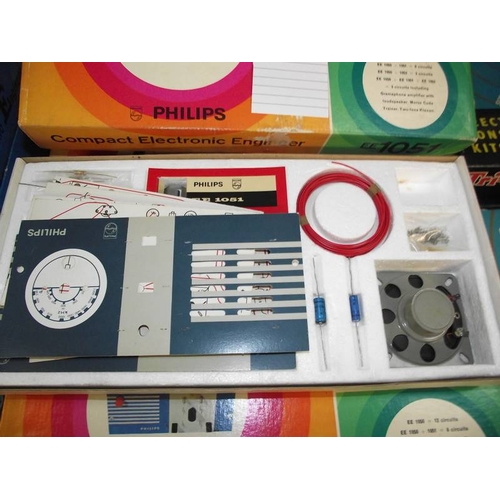 263 - 11 Philips compact electronic engineer kits, EE1051,  some components may be missing so being sold a... 