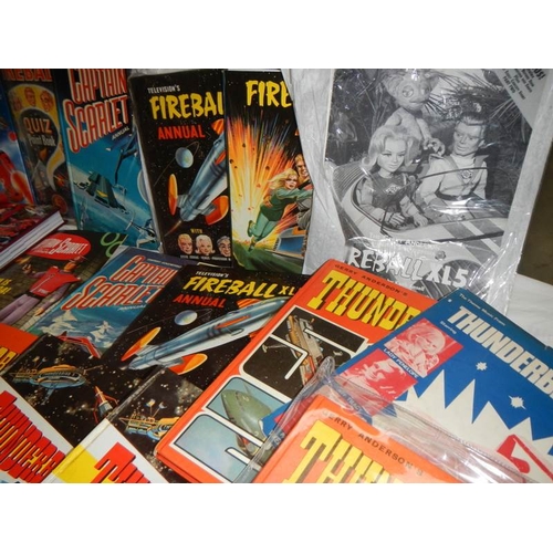 61 - A large quantity of annuals including Fireball, Thunderbirds, Captain Scarlett etc.