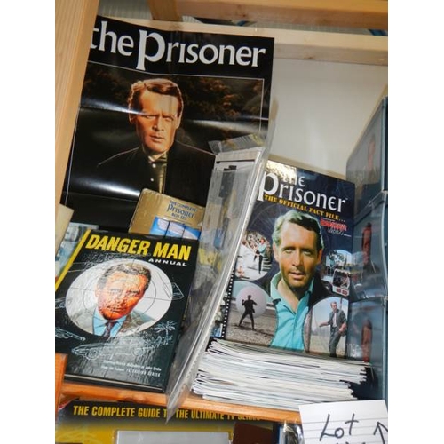 67 - Five shelves of books including The Prisoner, Dangerman etc.,