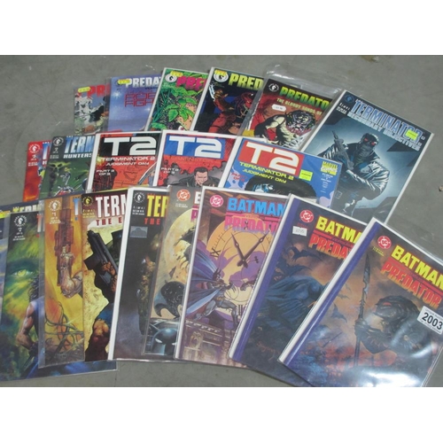 2003 - Approx 16 Predator and Terminator related comics Dark Horse including some sets Batman versus Predat... 