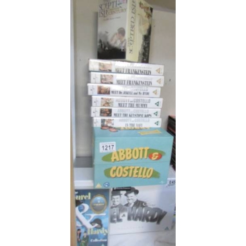 1217 - A quantity of DVD's including Abbott & Costello and Laurel & Hardy.