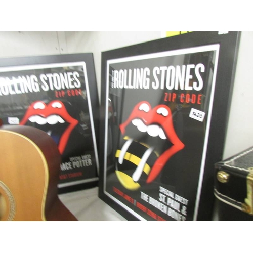 3420 - 2 limited edition Rolling stones zip code poster.